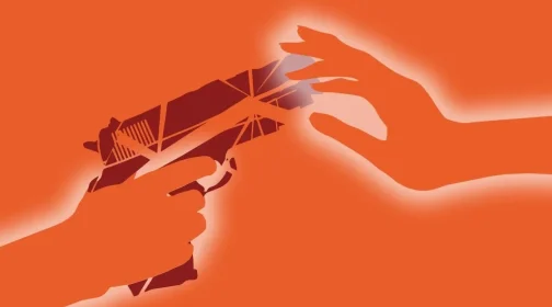 An illustration of open hands reaching upward