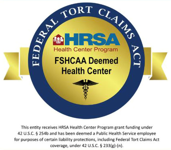 Federal Tort Claims Act Deemed Health Center seal